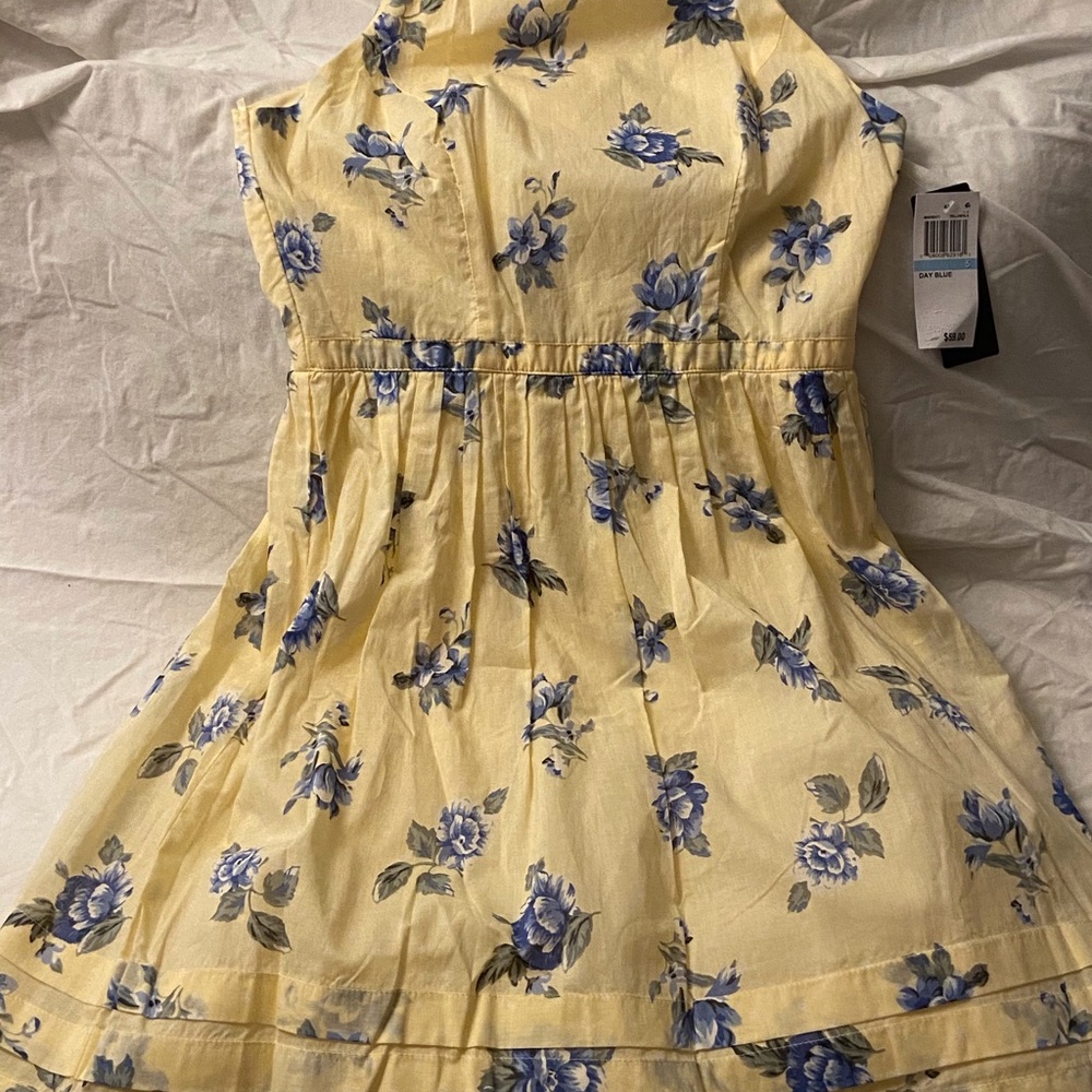 Summer dress yellow floral